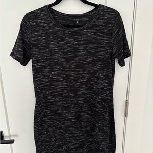 Dynamite Black and White Fitted Short Sleeve Tee